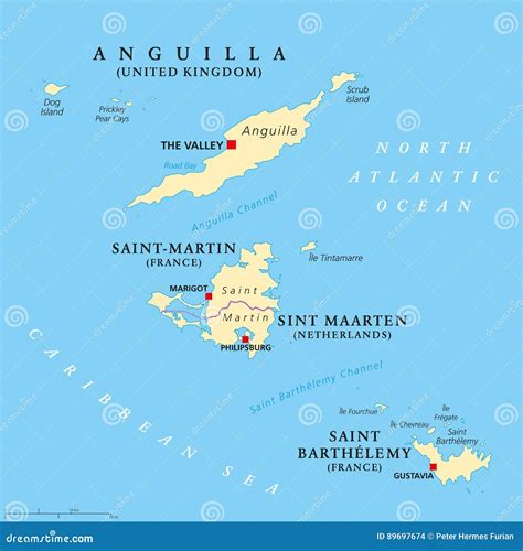 Map Of St Maarten And Surrounding Islands Maping Resources