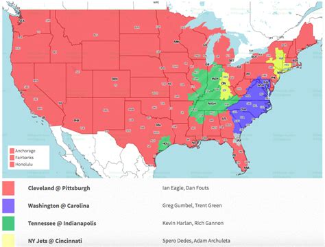 NFL Week 13 coverage map: TV schedule for CBS, Fox regional broadcasts ...