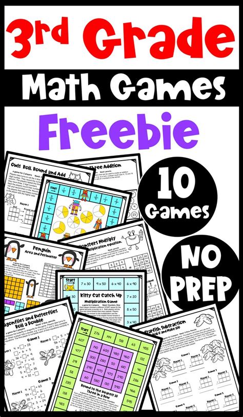 Free Third Grade Math Games for Review - Home Learning or Classroom ...