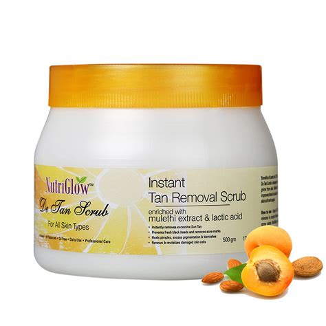 Buy NutriGlow De Tan Scrub For Deep Exfoliation Tan Removal ...