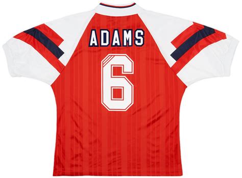 1992-94 Arsenal Home Shirt Adams #6 - 6/10 - (L/XL)