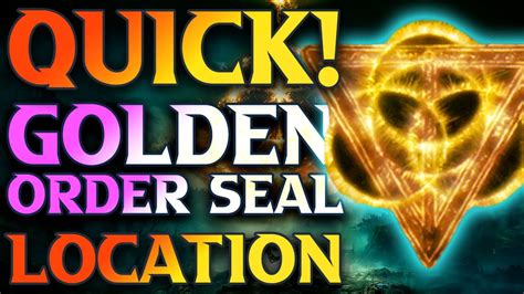 How To Get Golden Order Seal Elden Ring Location - YouTube