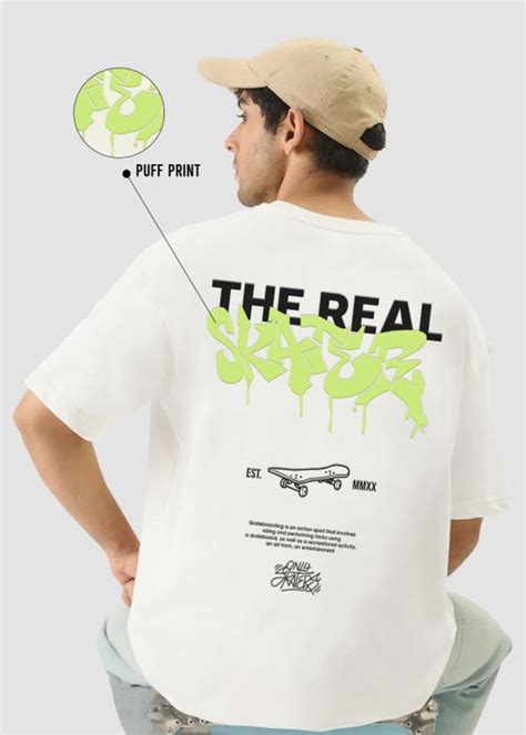 Real Skaters Off White Oversized T-shirt For Men – Kwabey