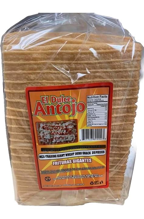 "Border Merchant Chicharrones Jumbo Giant Wheat Snack, 1 Bag with 10 ...