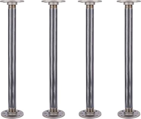Buy PIPE DECOR 1 in. x 18 in. Round Flange Pipe Table Legs 4 Pack ...