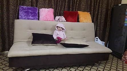 Adorn India Aspen Three Seater Sal Sofa Cum Bed (Brown and Beige ...