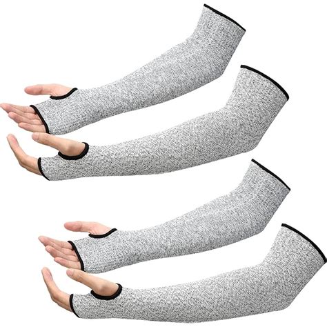 Buy Arm Protection Sleeves Level 5 Cut 2 Pairs Heat Resistant Sleeves ...