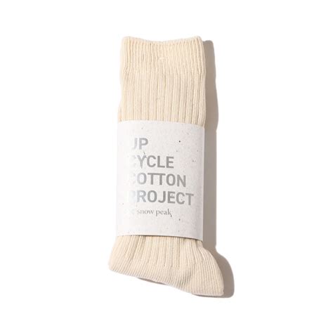 snow peak Recycled Cotton Socks Ecru（スノーピーク リサイクル コットンソックス-ホワイト ...