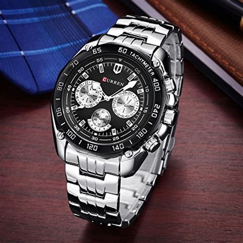 CURREN Analogue Black Dial Men's Sports Watch : Amazon.in: Fashion