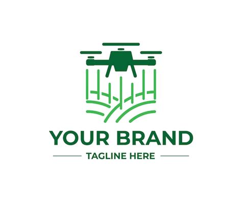 Simple drones for agriculture logo with abstract scene suitable for ...