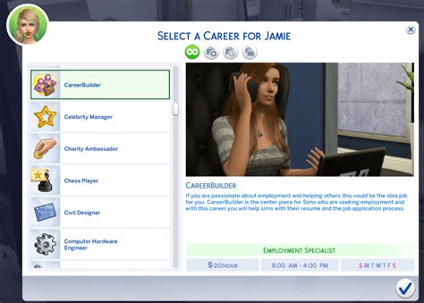 Image result for Custom Jobs Sims 4 Mod