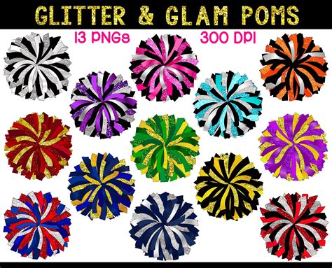 Cheerleading Poms Clipart