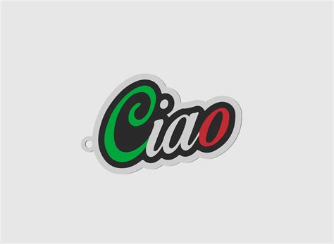 Keychain Ciao "Hello" Italian Language by JonnyCena3DArt - MakerWorld