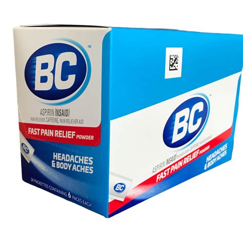 BC Original Formula Aspirin Fast Pain Relief Powders (24 Packs with 6 — Ewirelessgear
