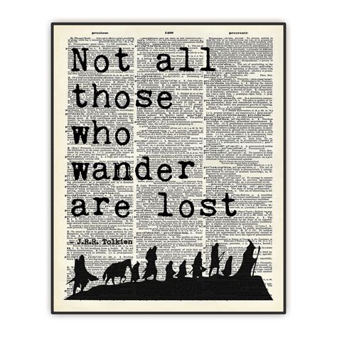 J.R.R. Tolkien Quote Print - Dictionary Art Print - Lord of the Rings Book Quote - Inspirational ...