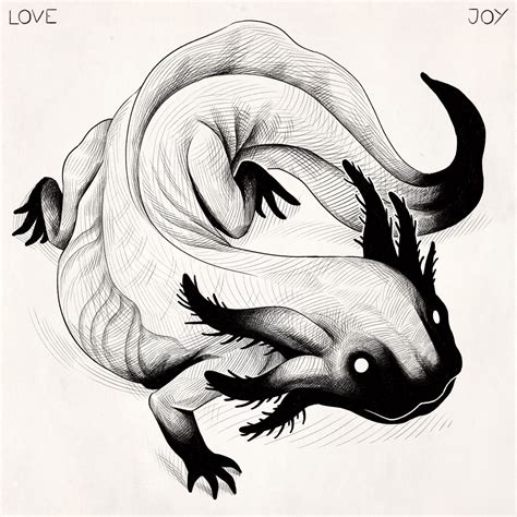 scary axolotl drawing