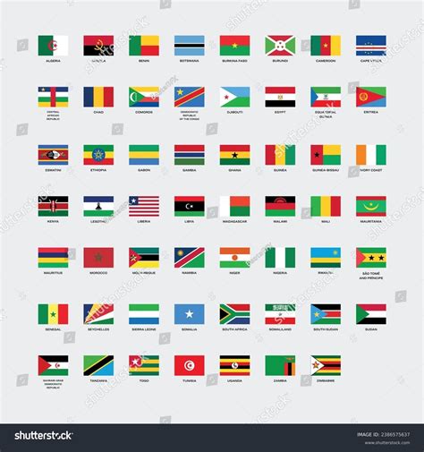 Flags All African Countries List Vector Stock Vector (Royalty Free ...