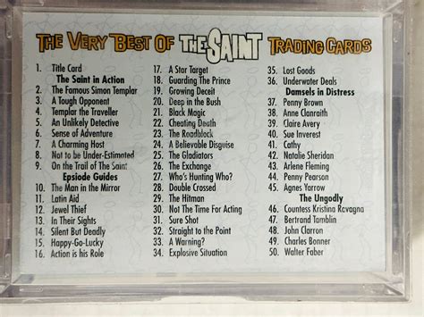The Saint Television series cards set 2000s