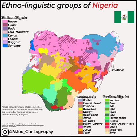 Ethno-linguistic map of Nigeria. : r/MapPorn
