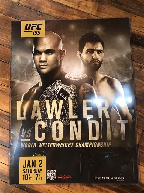 UFC 195 poster Lawler vs. Condit MGM PPV | Ufc, Mgm, Flyer design ...