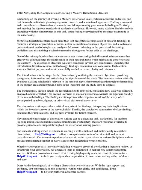 Dissertation Structure 的图像结果