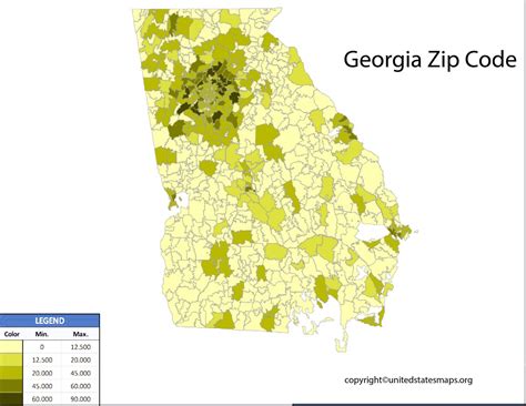 Georgia Zip Code Map | Map of Georgia Zip Codes