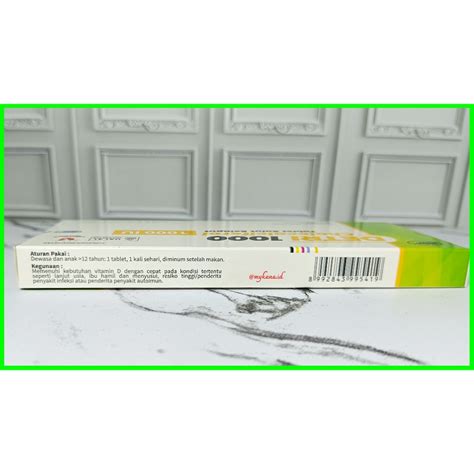 Jual DETRI 1000 1 Strip 6 Tab Vitamin D3 1000 IU (Cholecalciferol 25 mcg) Mahakam | Shopee Indonesia
