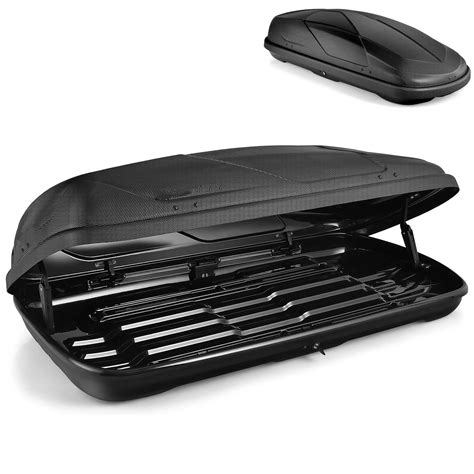 GiantexUK Car Roof Box, 400L Heavy Duty Rooftop Cargo Box Carrier with ...