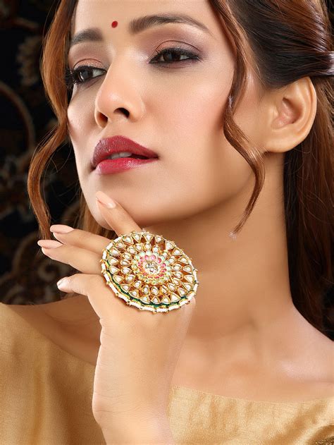 Gold Plated Handcrafted Brass Ring