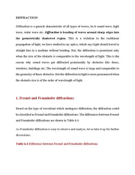 DIFFRACTION: Understanding Wave Behavior in Physics - Studocu