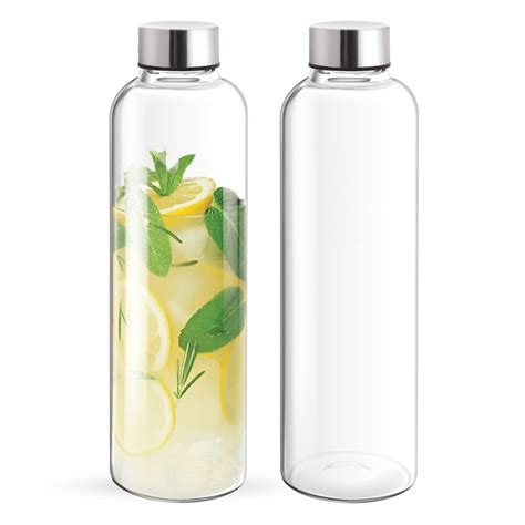 Buy TREO Clarion Glass Water Bottle, 750 ML, Clear, Set of 2 Online at ...