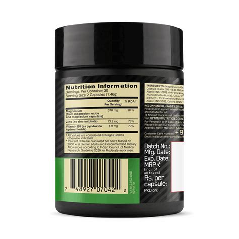 (ON) Optimum Nutrition Zinc Magnesium Aspartate (ZMA) | Fitfuel Nutrition