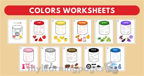 Image result for Learning Multiple Colors Worksheets