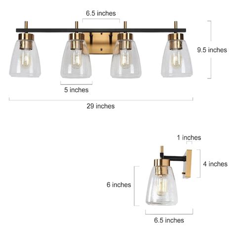 Uolfin 29-in 4-Light Matte Brass LED Modern/Contemporary Vanity Light ...