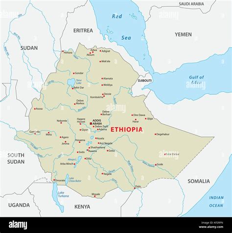 ethiopian highlands world map