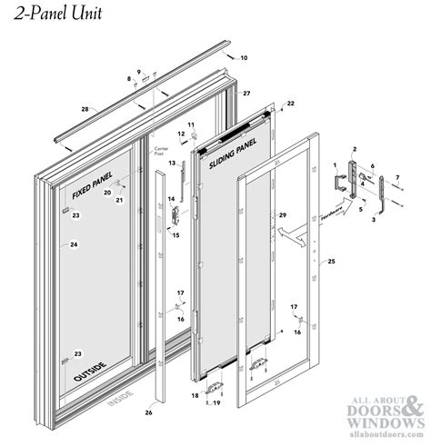 Pella Sliding Door Parts Diagram at Li Bell blog
