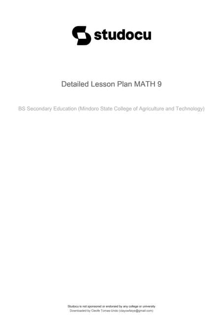 Mathematics 9 Lesson Plan 的图像结果