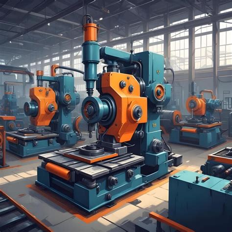 Factory Machinery Manufacturing Company Mills and Machines | Premium AI-generated image