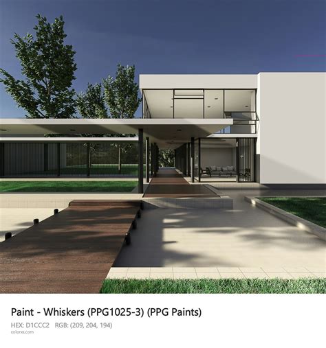 PPG Paints Whiskers (PPG1025-3) Paint - color codes, matching paints and colors - colorxs.com