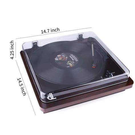 Record Player, for Vinyl with Speakers, 3-Speed,RCA Line Out, AUX in ...