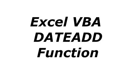 Excel DateAdd Function 的图像结果