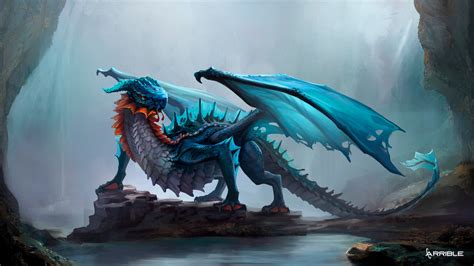 Water Dragon Art Let's Draw A WATER DRAGON FANTASY ART FRIDAY