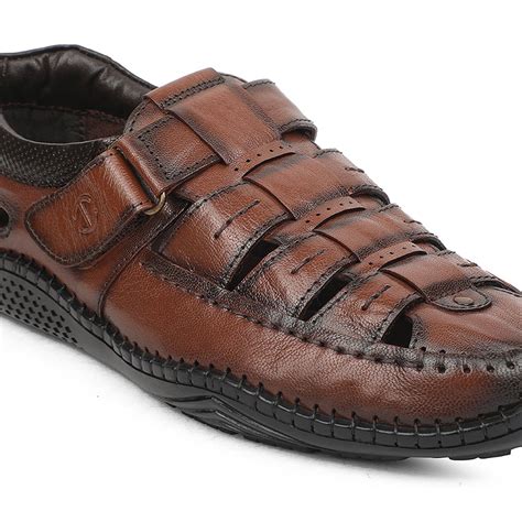 Buy Healers Tan Casual Flat Sandal For Men DSL-3 By Liberty