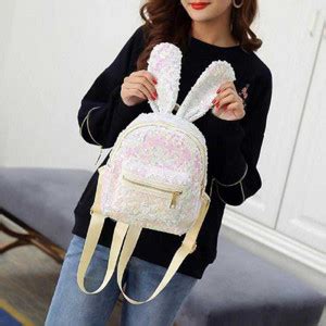 SILVERLAKE White Big Ear Fashion Bag for Girls 8 L Backpack White ...