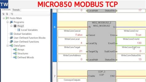 Image result for Micro850 Modbus TCP Example