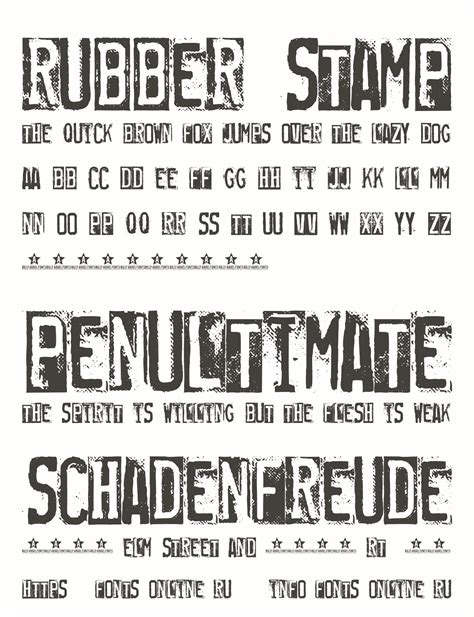 RUBBER STAMP font