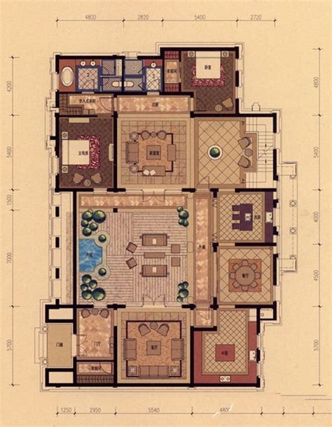 400平米平层房子户型图,400平米房子户型图,400平米二层户型图_大山谷图库