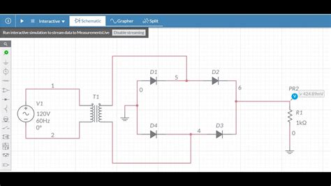 Simulación Rectificador Onda completa con Puente de Diodos- MultiSim ...