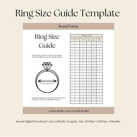 Image result for Printable Ring Size Guide