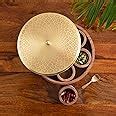 Buy ExclusiveLane 'Mughal Hand-Etched' Brass & Wooden Masala Box For ...